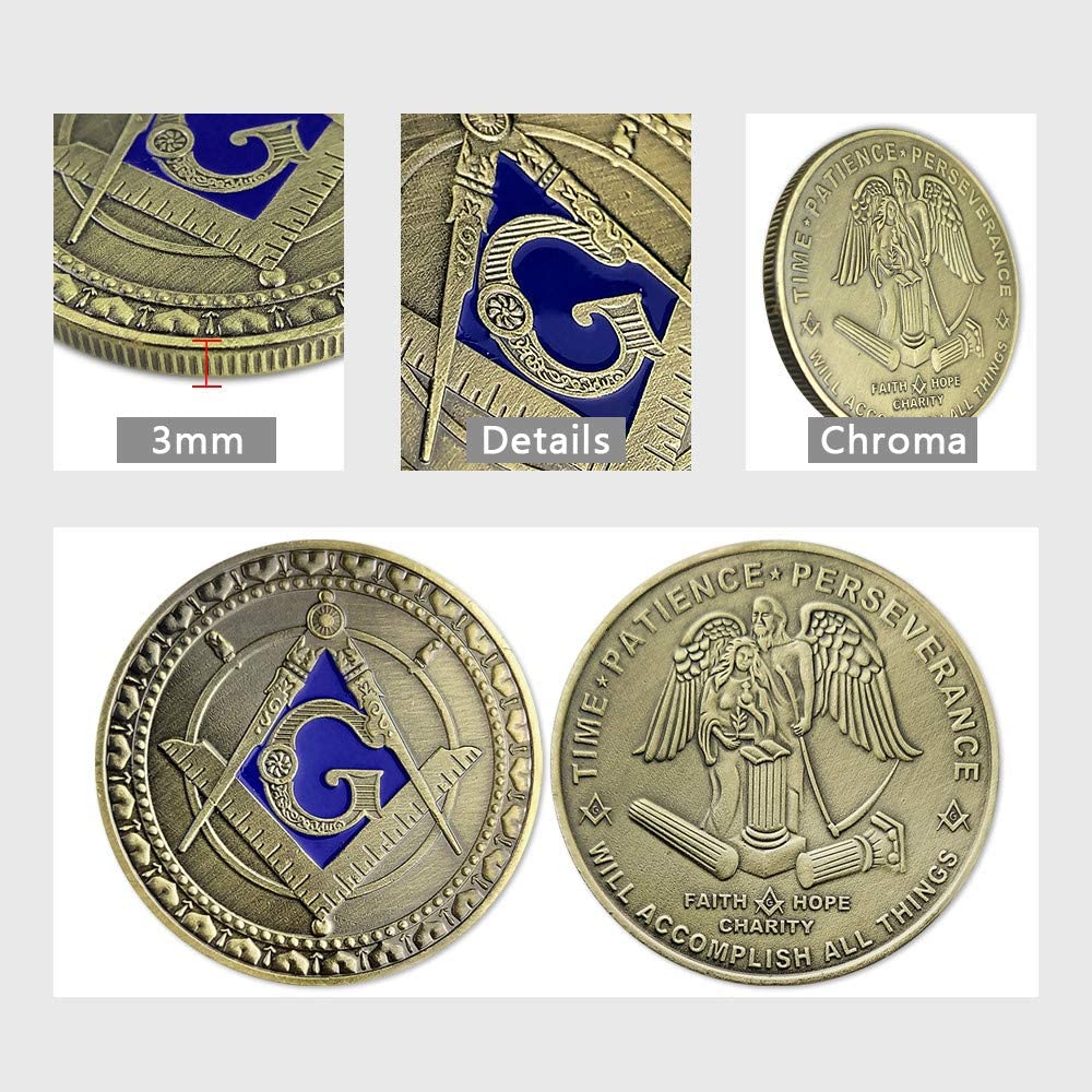 Masonic Challenge Coin With Guardian Angel Master Freemason Member Gift mysite