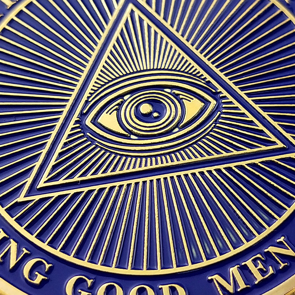 Freemasonry Brotherhood Gold Masonic Challenge Coin mysite