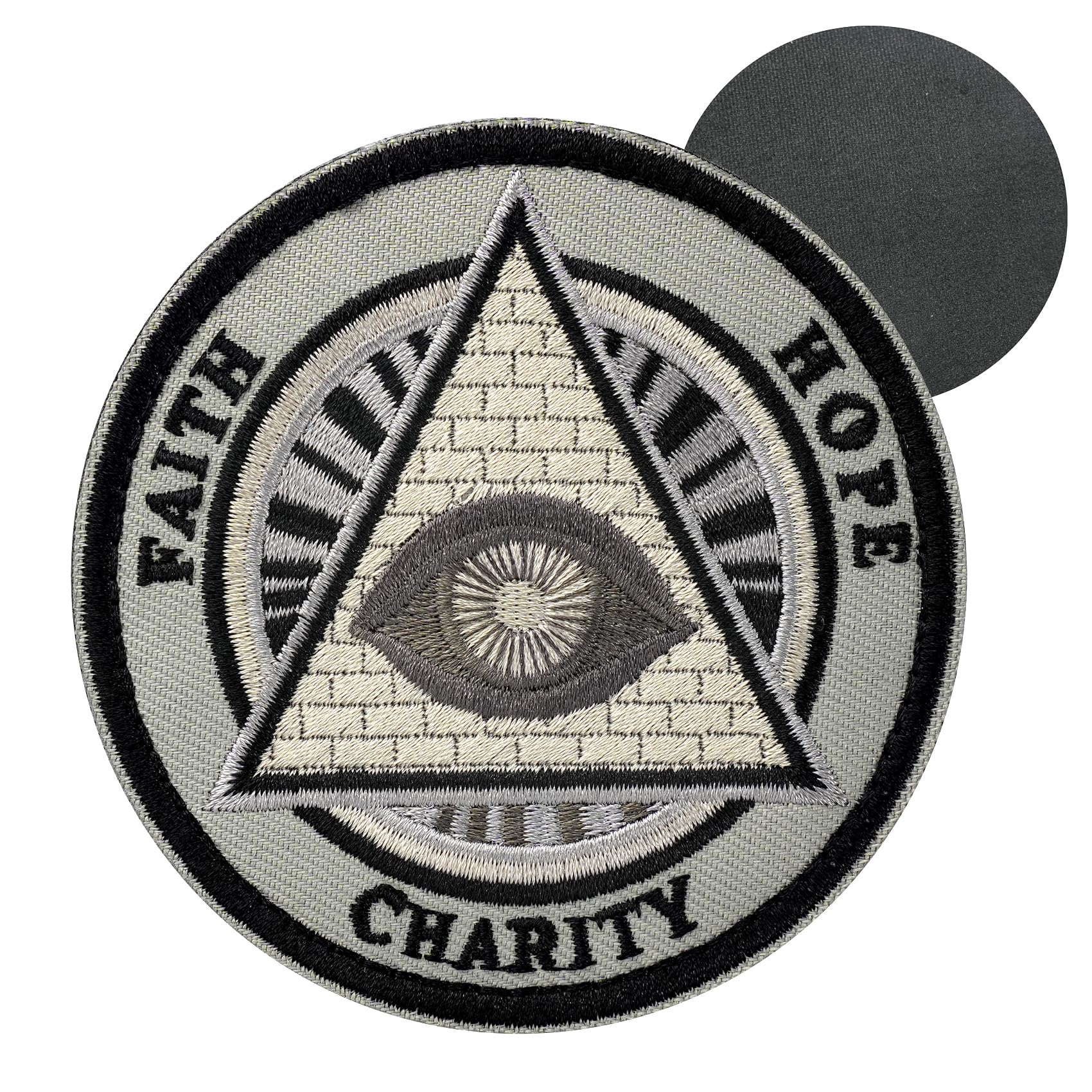 All-Seeing Eye Hook and Loop Patch Freemason Embroidered Patch mysite
