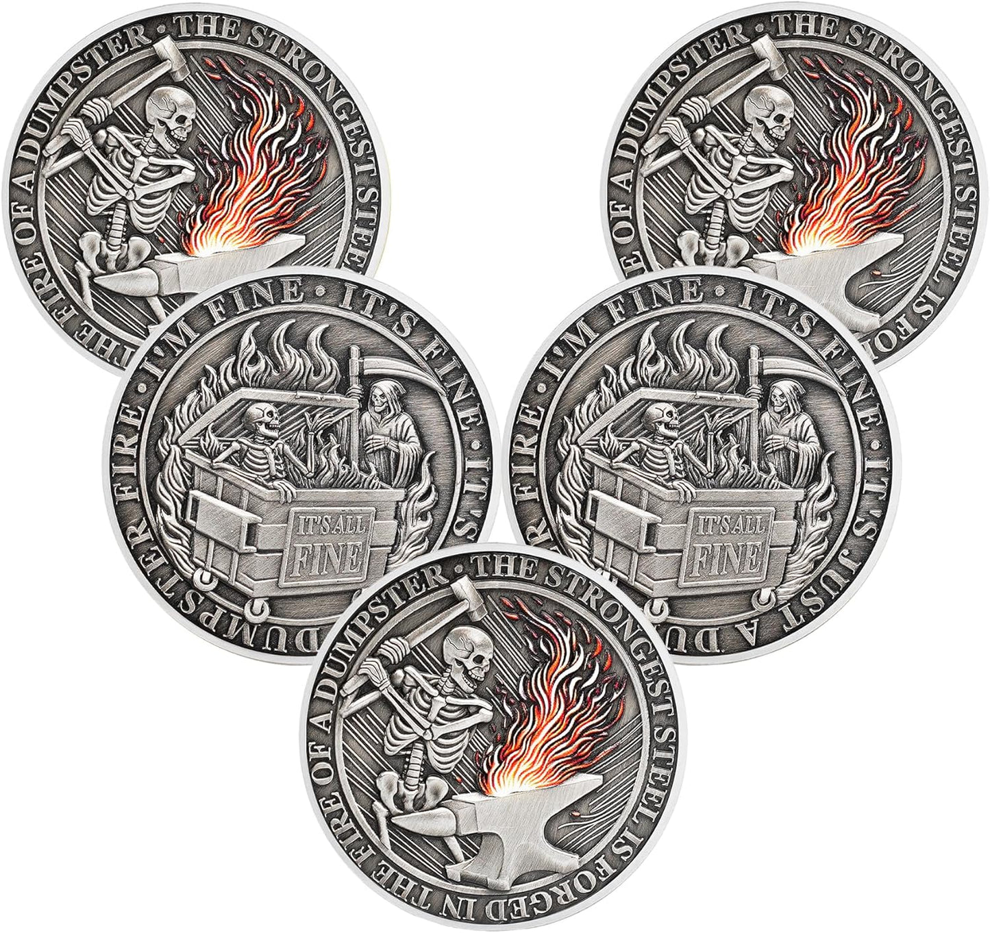 The Strongest Steel Skull Dumpster Fire Challenge Coin mysite