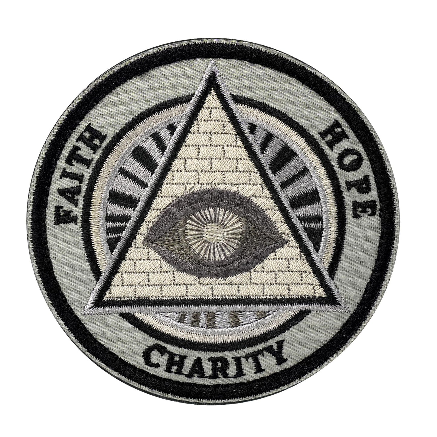 All-Seeing Eye Hook and Loop Patch Freemason Embroidered Patch mysite