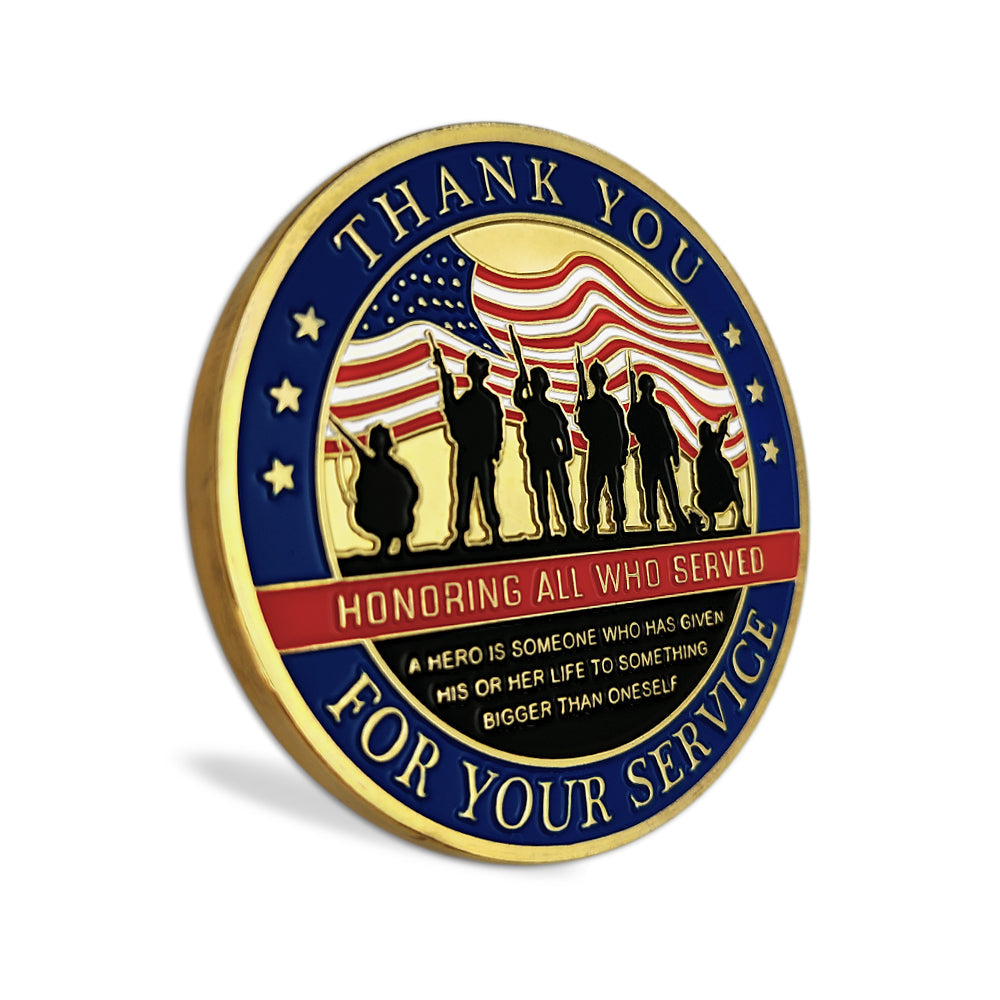 5 Pcs Thank You Veterans Military Challenge Coin Gift Set mysite