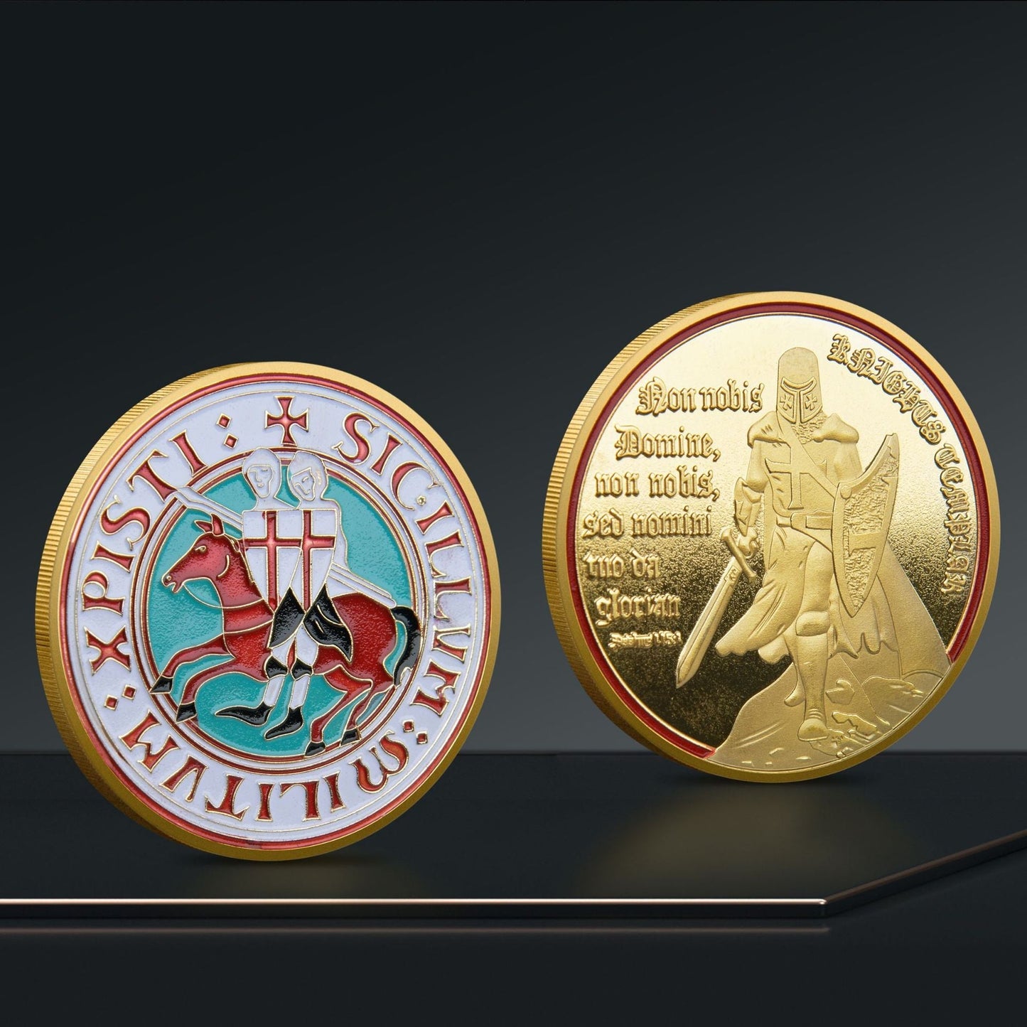 Armor of the Gods Battle Knights Challenge Coins-Atsknsk mysite