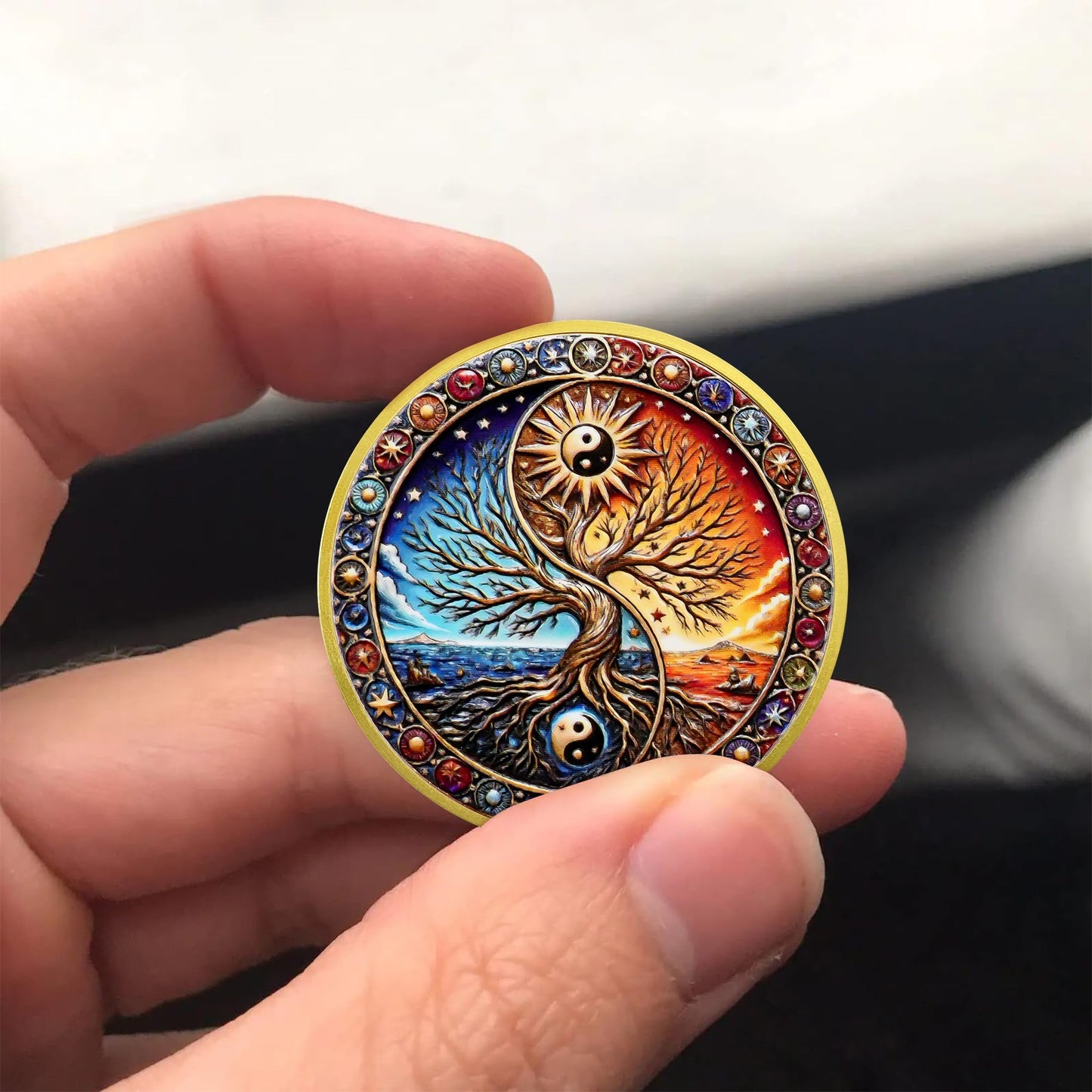 Chinese Traditional The Yin Yang Tree Recovery Sobriety Coin mysite