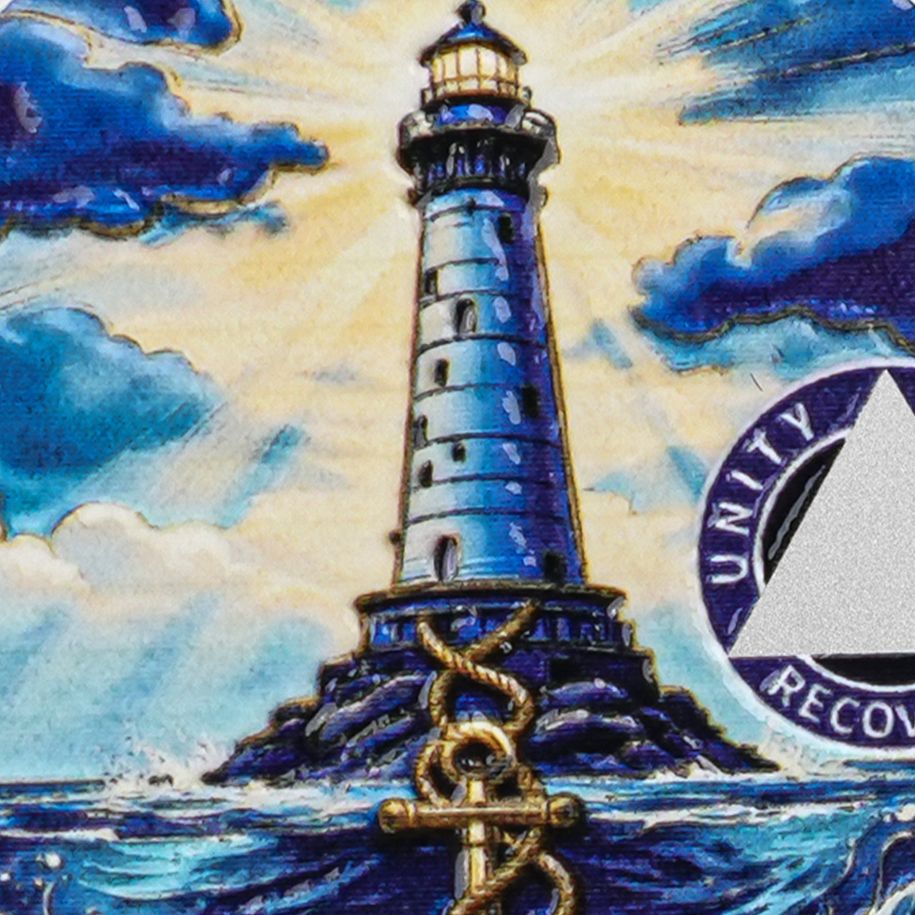 Personalized Anchor of Strength and Recovery Sobriety Coin mysite