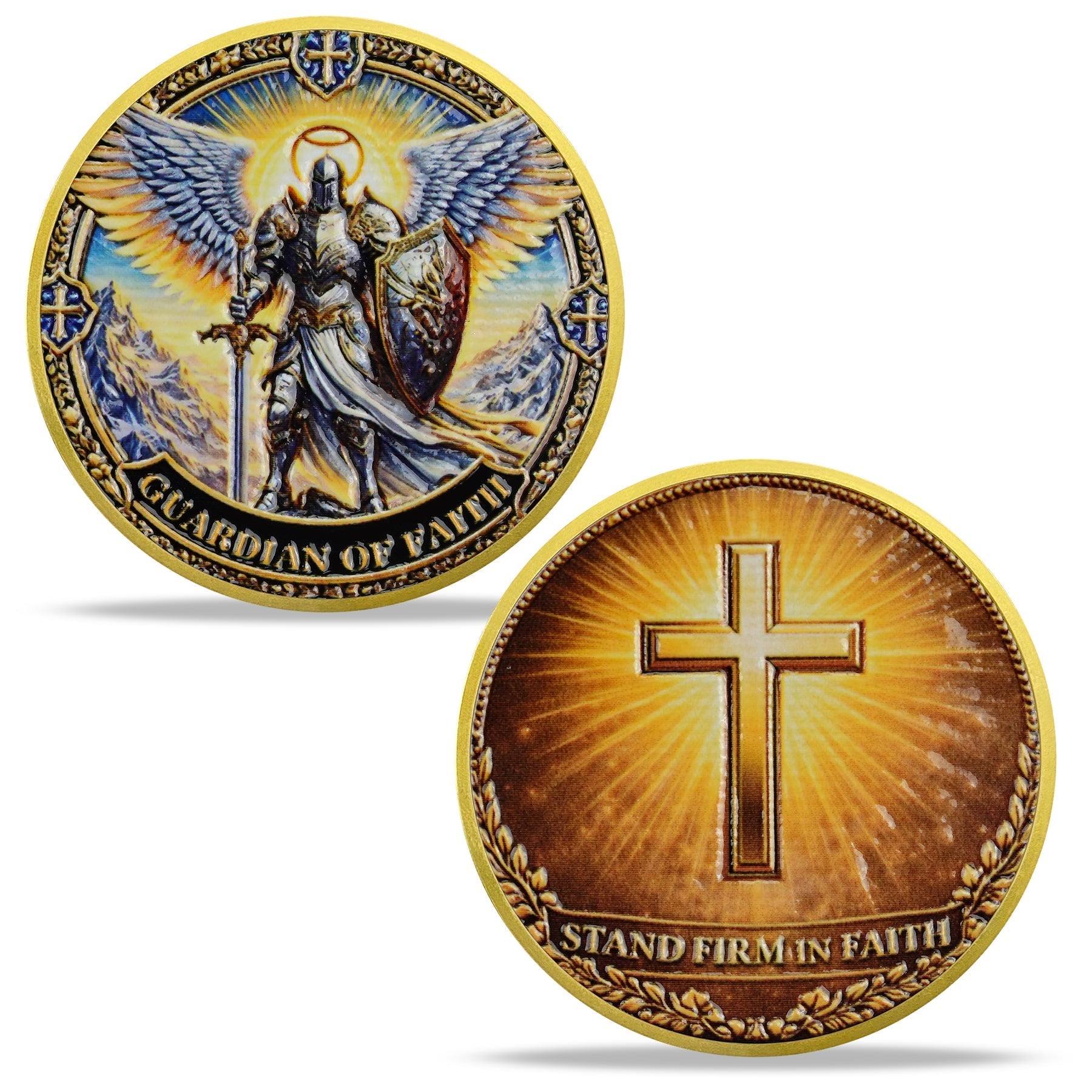 Holy Wing Knight Christian Challenge Coin mysite