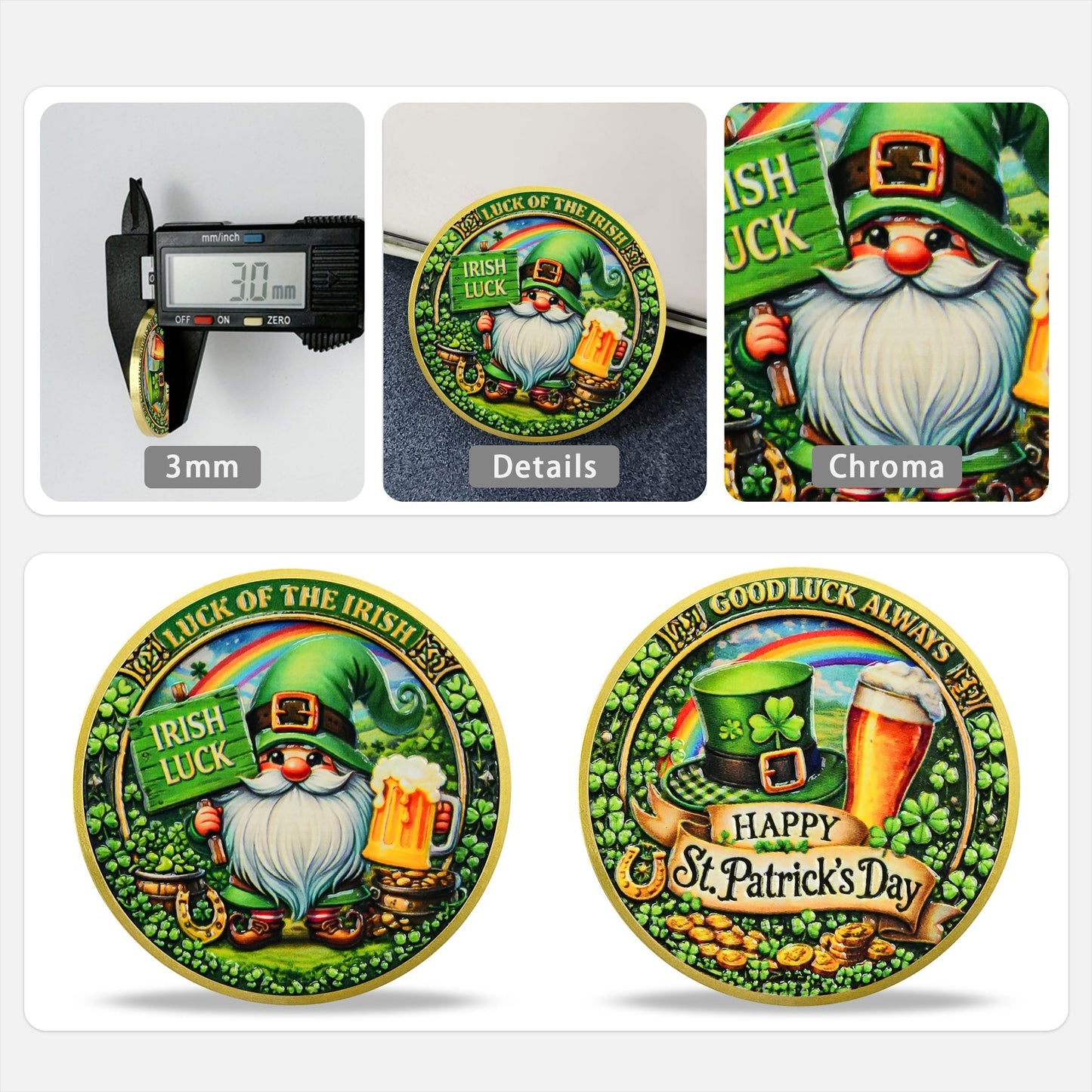 Irish Lucky Leprechaun St. Patrick’s Day Religious coin mysite