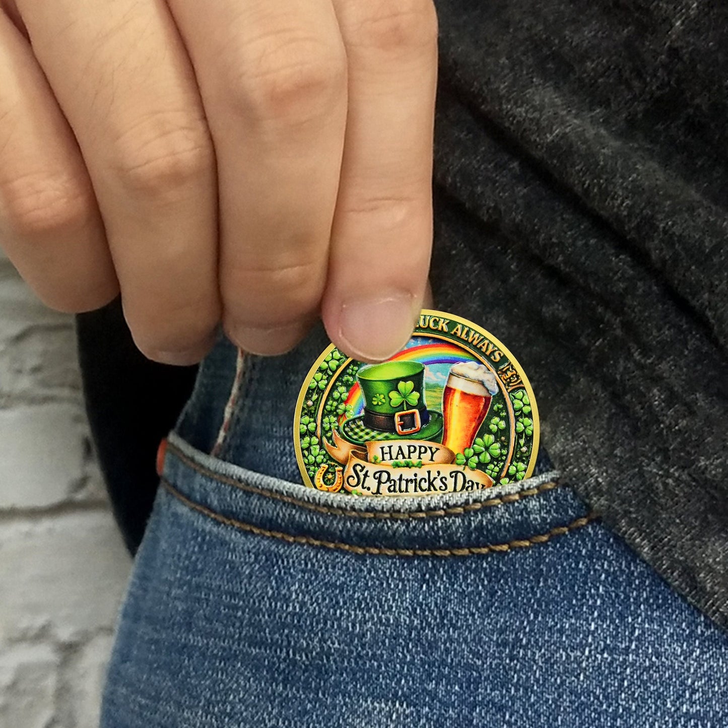 Irish Lucky Leprechaun St. Patrick’s Day Religious coin mysite
