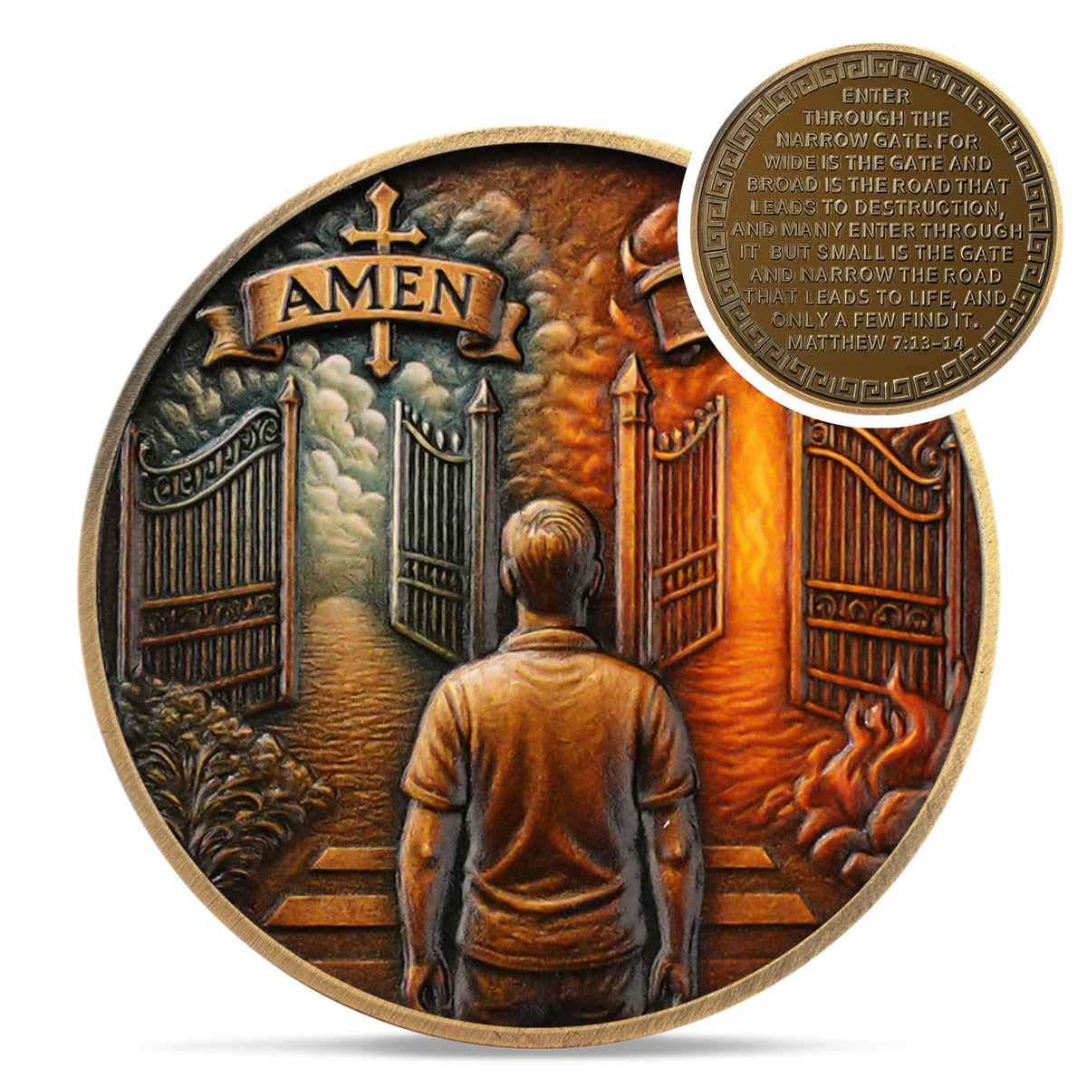 Spiritual Choice Christian Challenge Coin Coin With Meaning