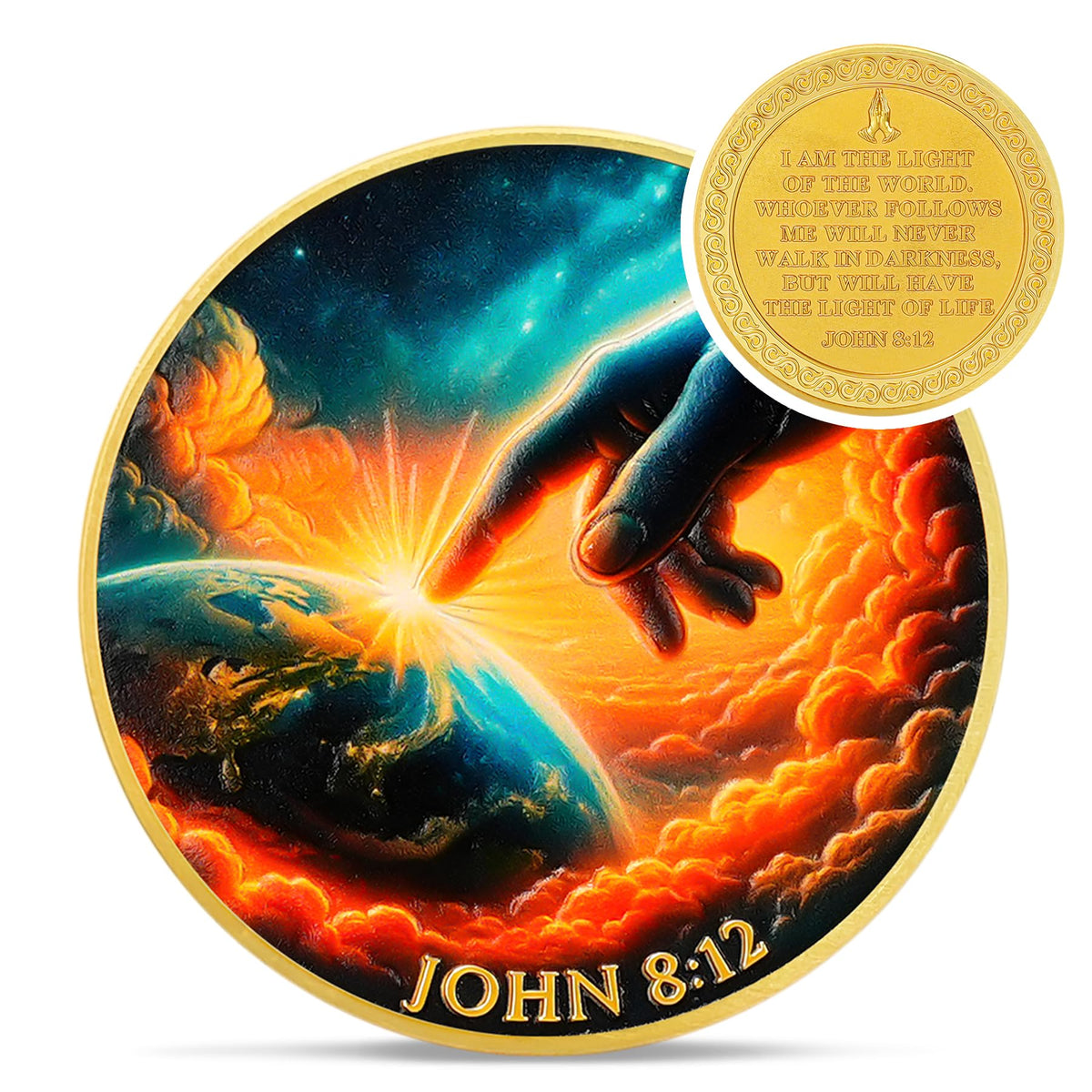 The Hand of God Christian Challenge Coin Coin With Meaning