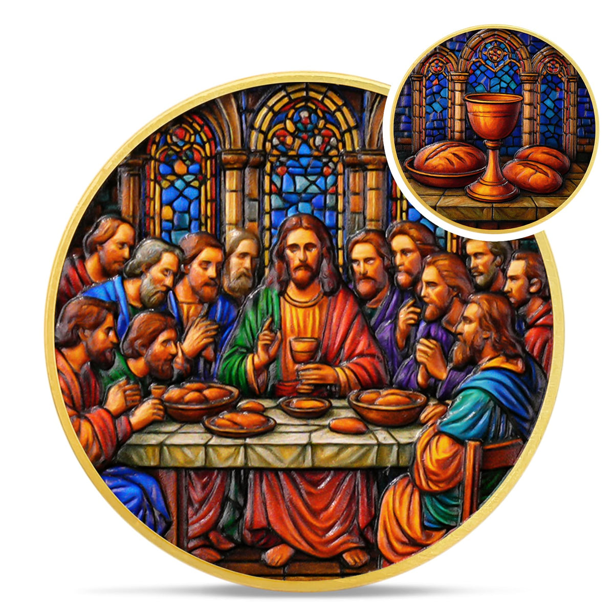 The Last Supper Christian Challenge Coin Coin With Meaning