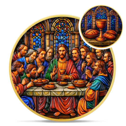 The Last Supper Christian Challenge Coin Coin With Meaning
