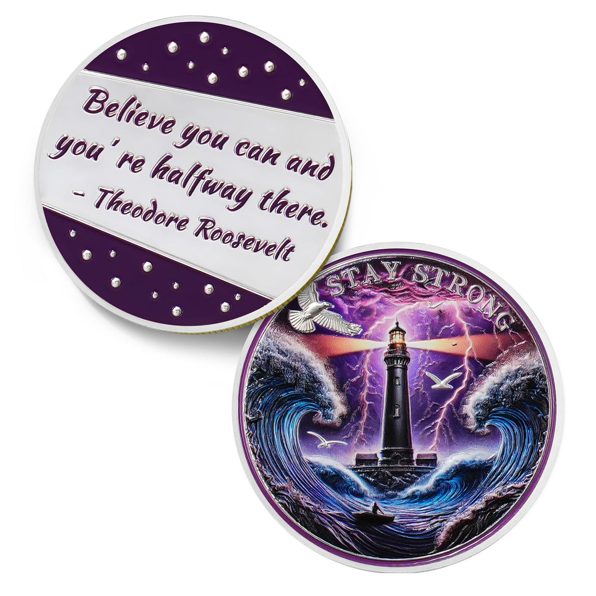 Guiding Lighthouse Inspirational Coin Coin With Meaning