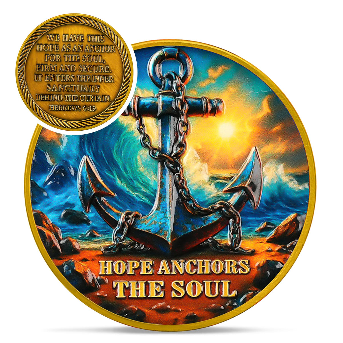 Hope Anchor Christian Challenge Coin Coin With Meaning