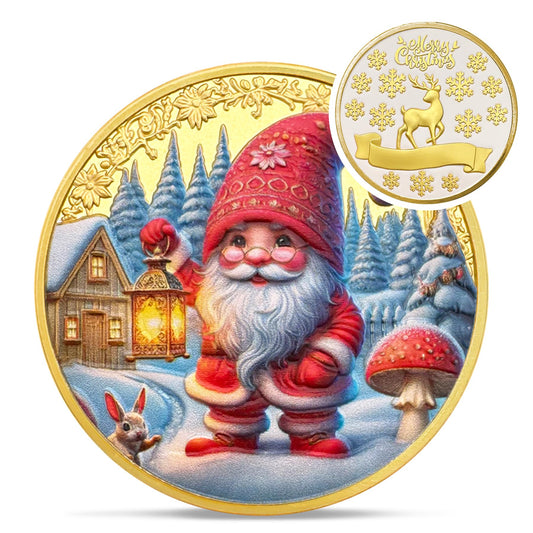 Cute Santa Claus Commemorative Challenge Coin Coin With Meaning