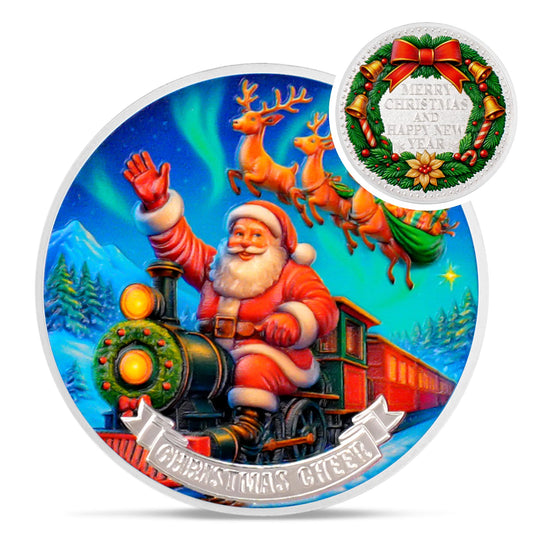The Christmas Train Commemorative Challenge Coin Coin With Meaning