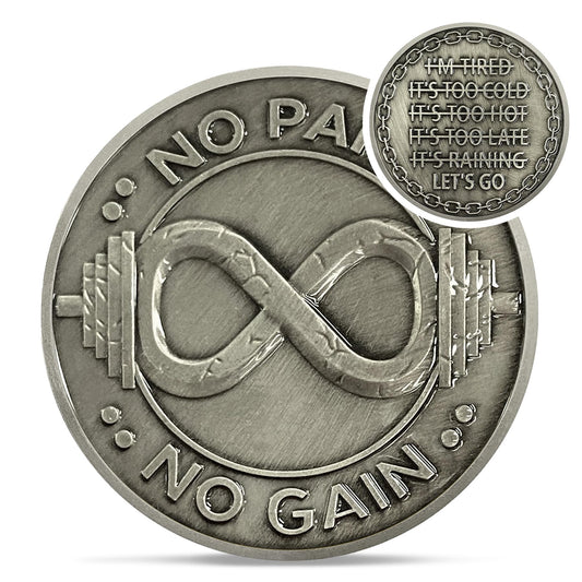 No Pain No Gain Inspirational Coin Coin With Meaning