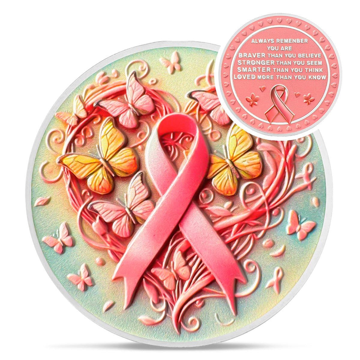 Heart Recovery Breast Cancer Coin Coin With Meaning