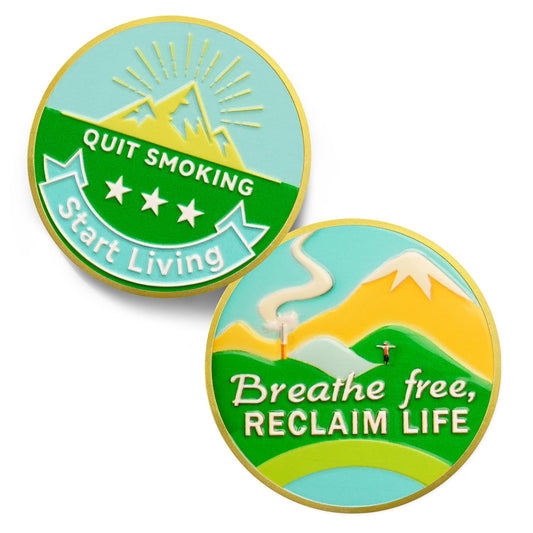 Cute Quit Smoking Sobriety Coin Coin With Meaning