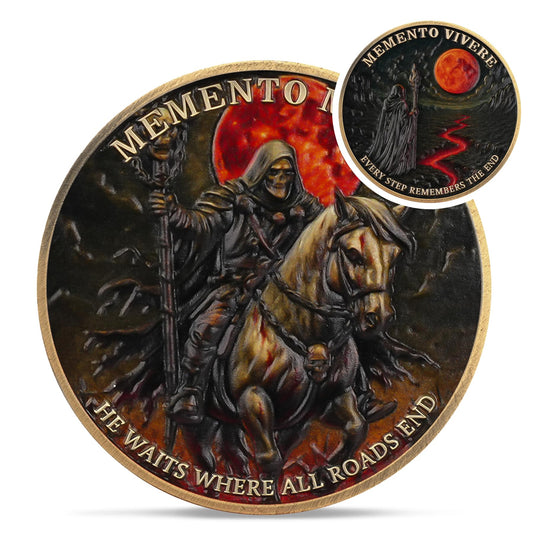 Red Moon Memento Mori Coin Coin With Meaning