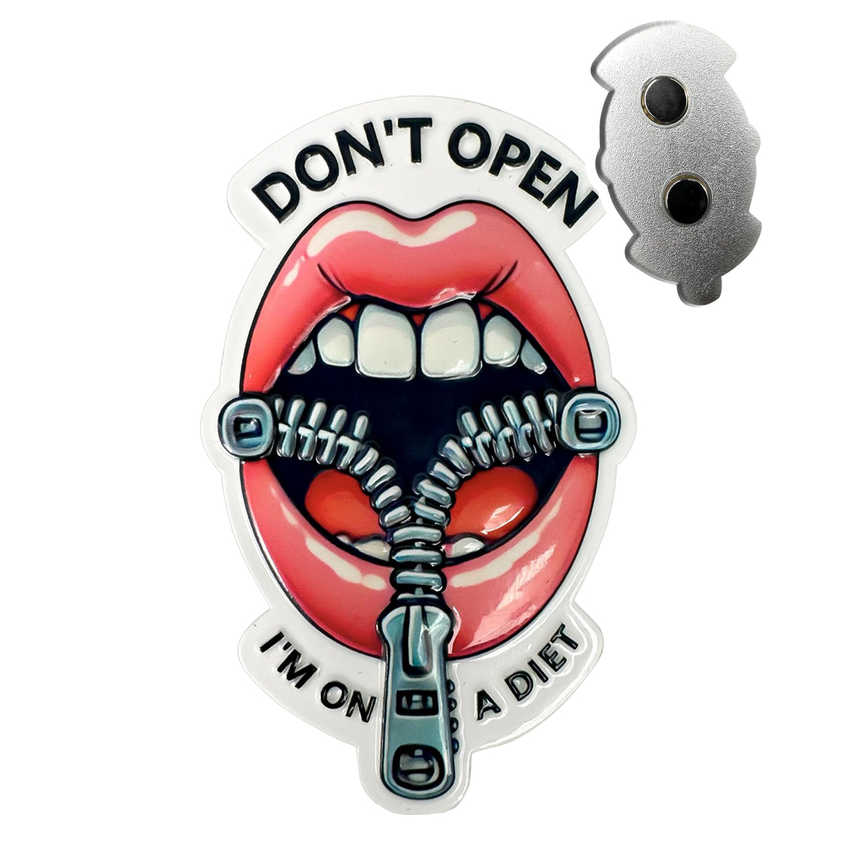 Funny On a Diet Refrigerator Magnet Coin With Meaning
