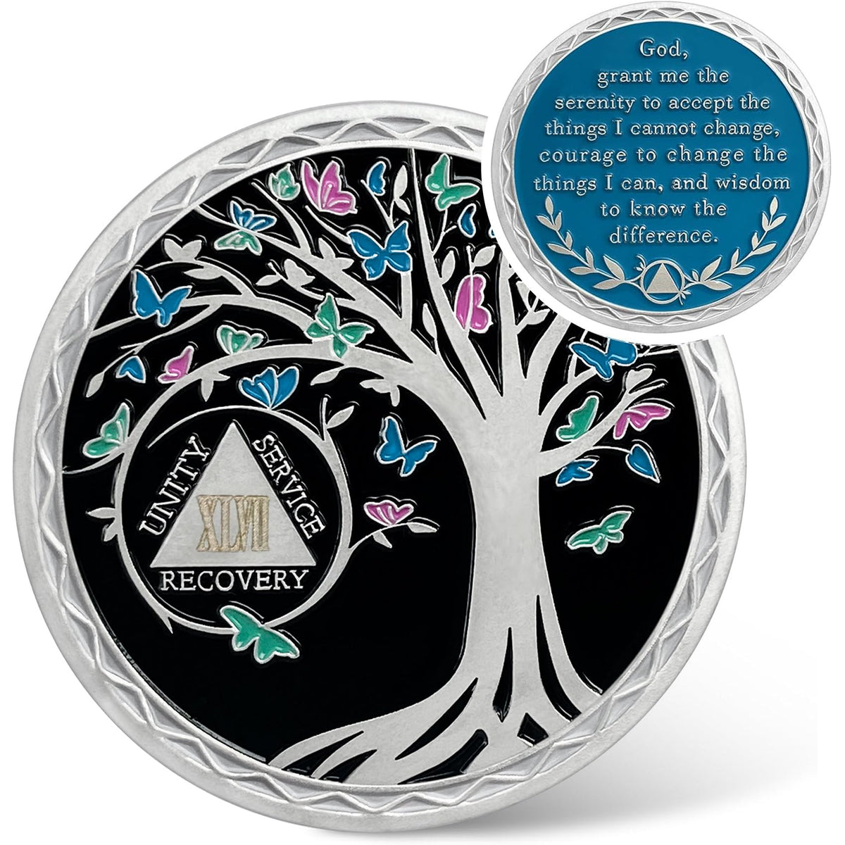 Butterfly Tree Sobriety Coin Coin With Meaning