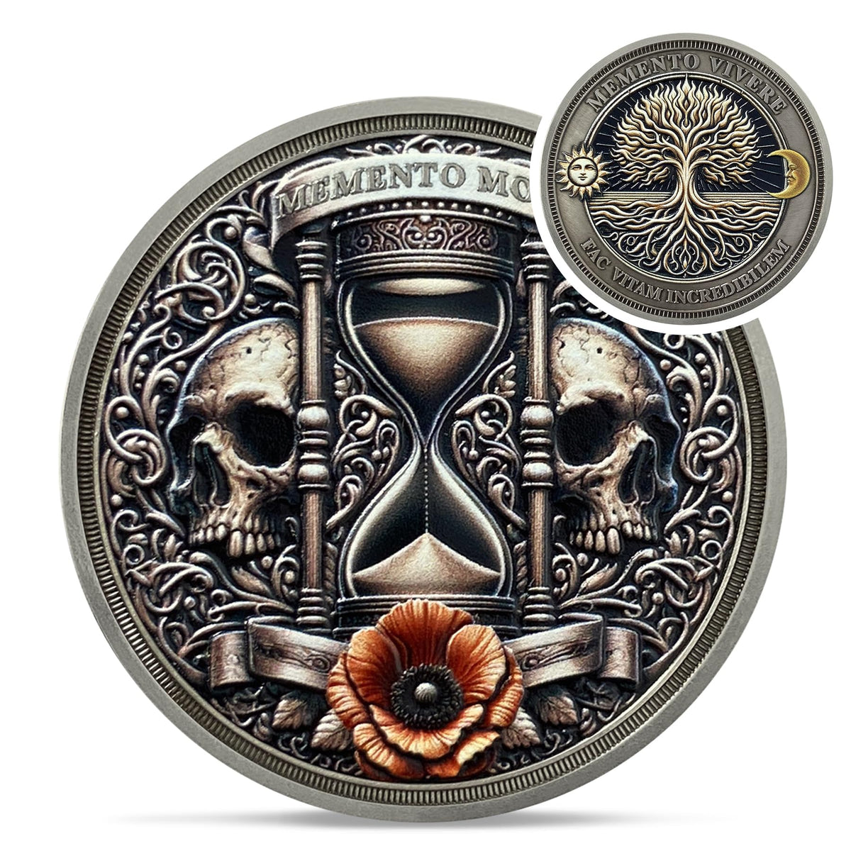 Memento Mori and Stoic Coin Coin With Meaning