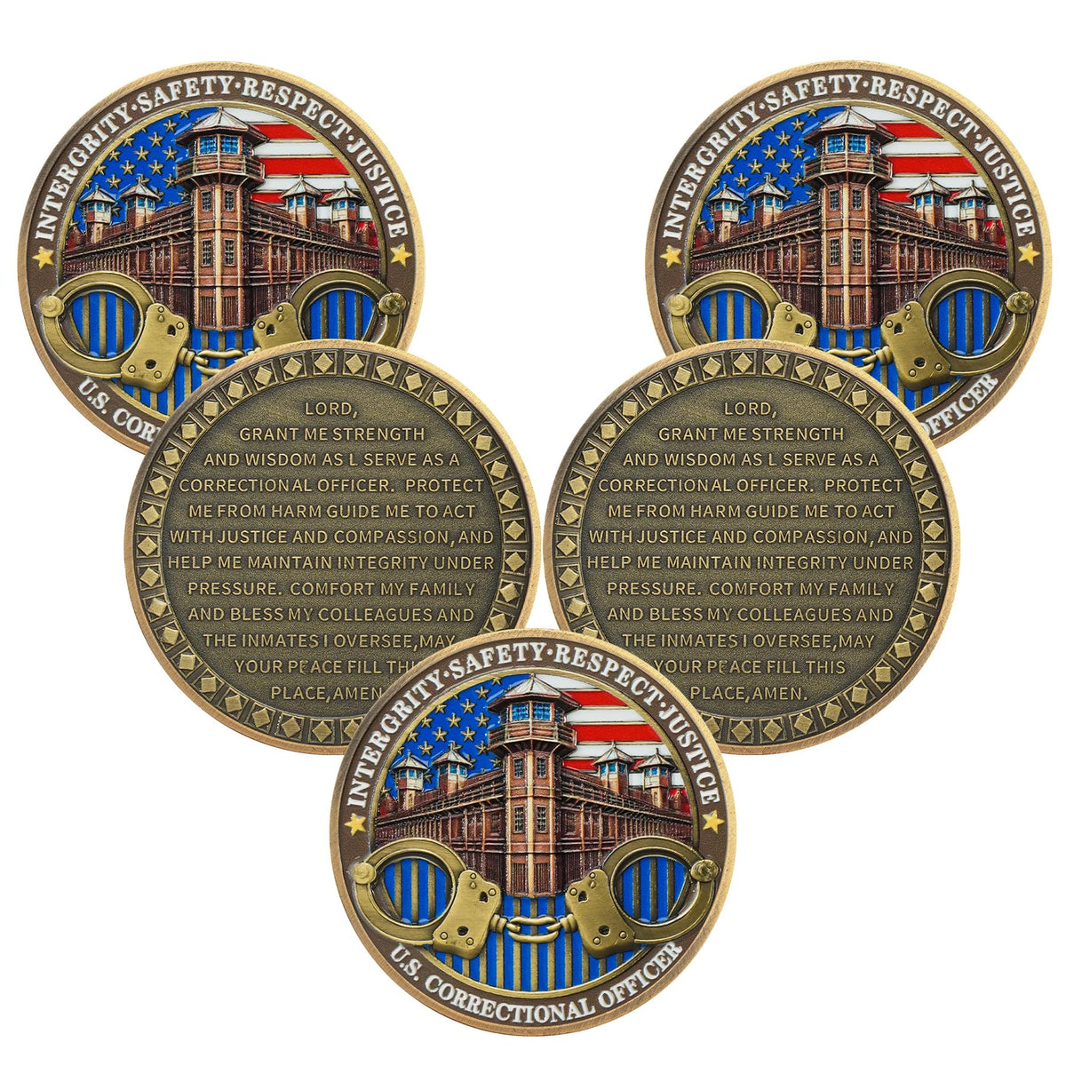 Colorful Correctional Officer Challenge Coin coin with meaning