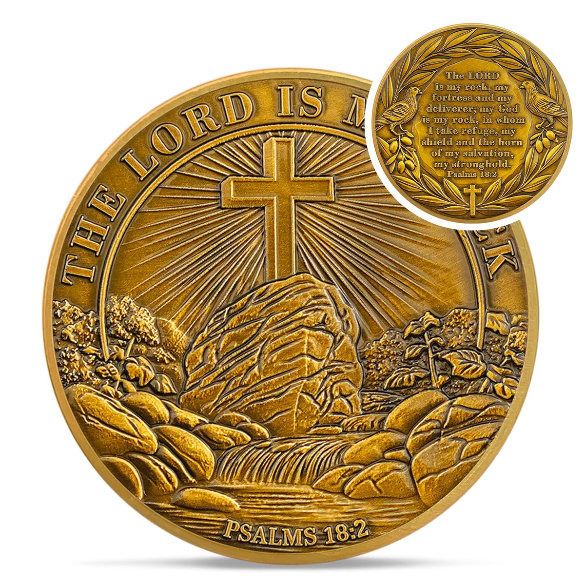 Rock Cross Coin Coin With Meaning