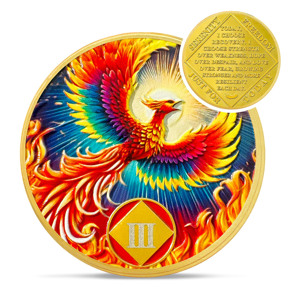 Sunlight Phoenix Sobriety Coin Coin With Meaning