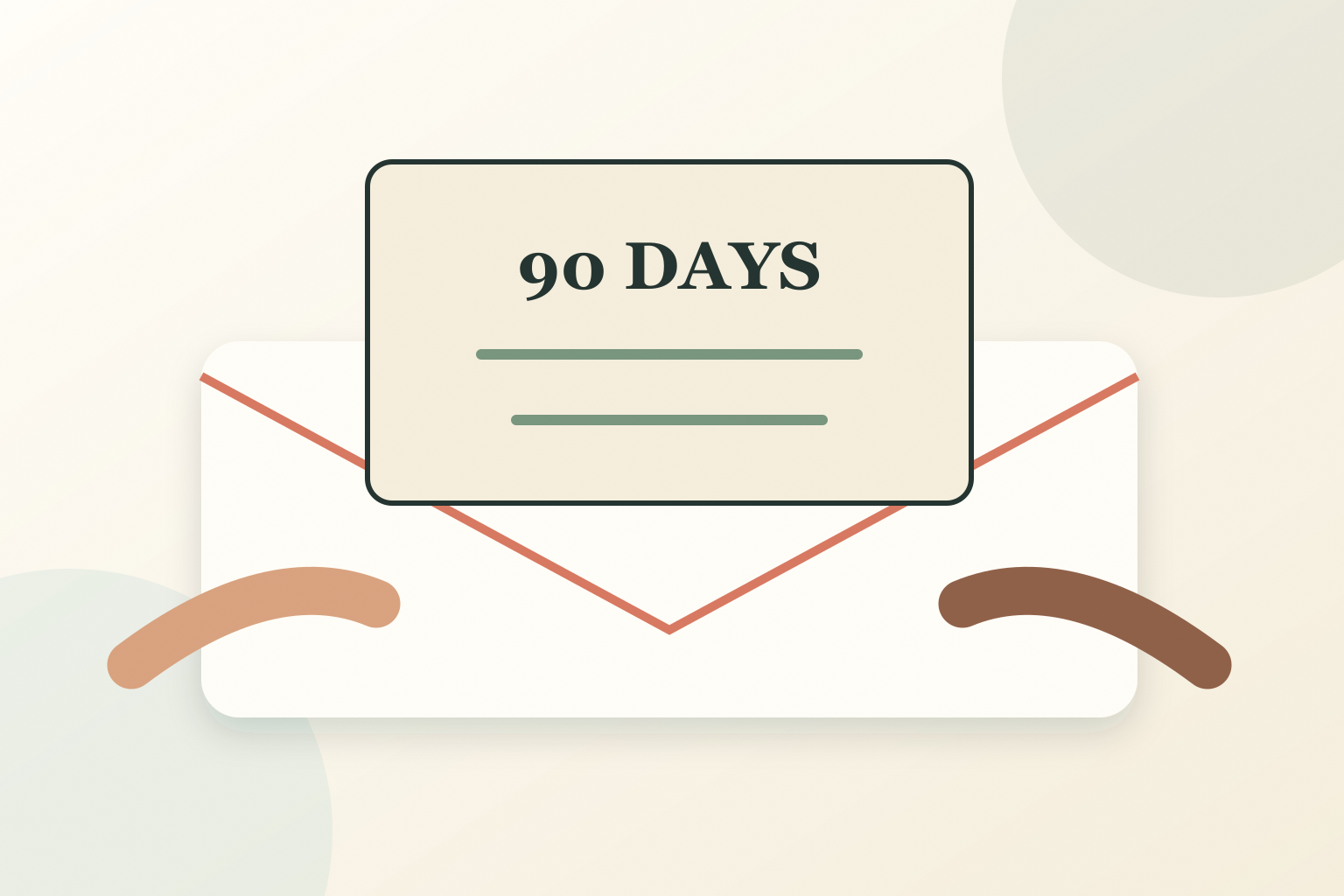 A private handoff of a 90-day sobriety card over coffee