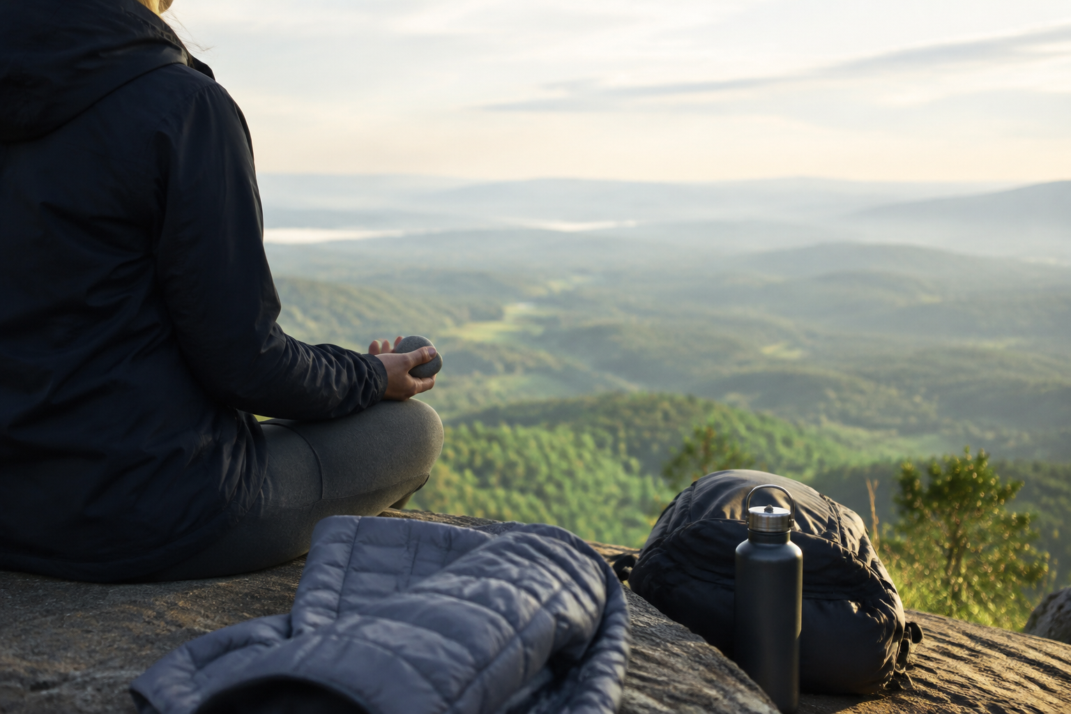 An anonymous person marking six months sober during a quiet outdoor walk
