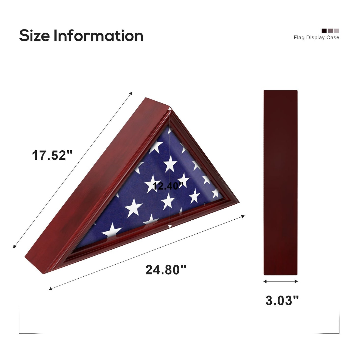 5‘ × 9‘ Memorial Flag Display Cherry Shadow Box mysite