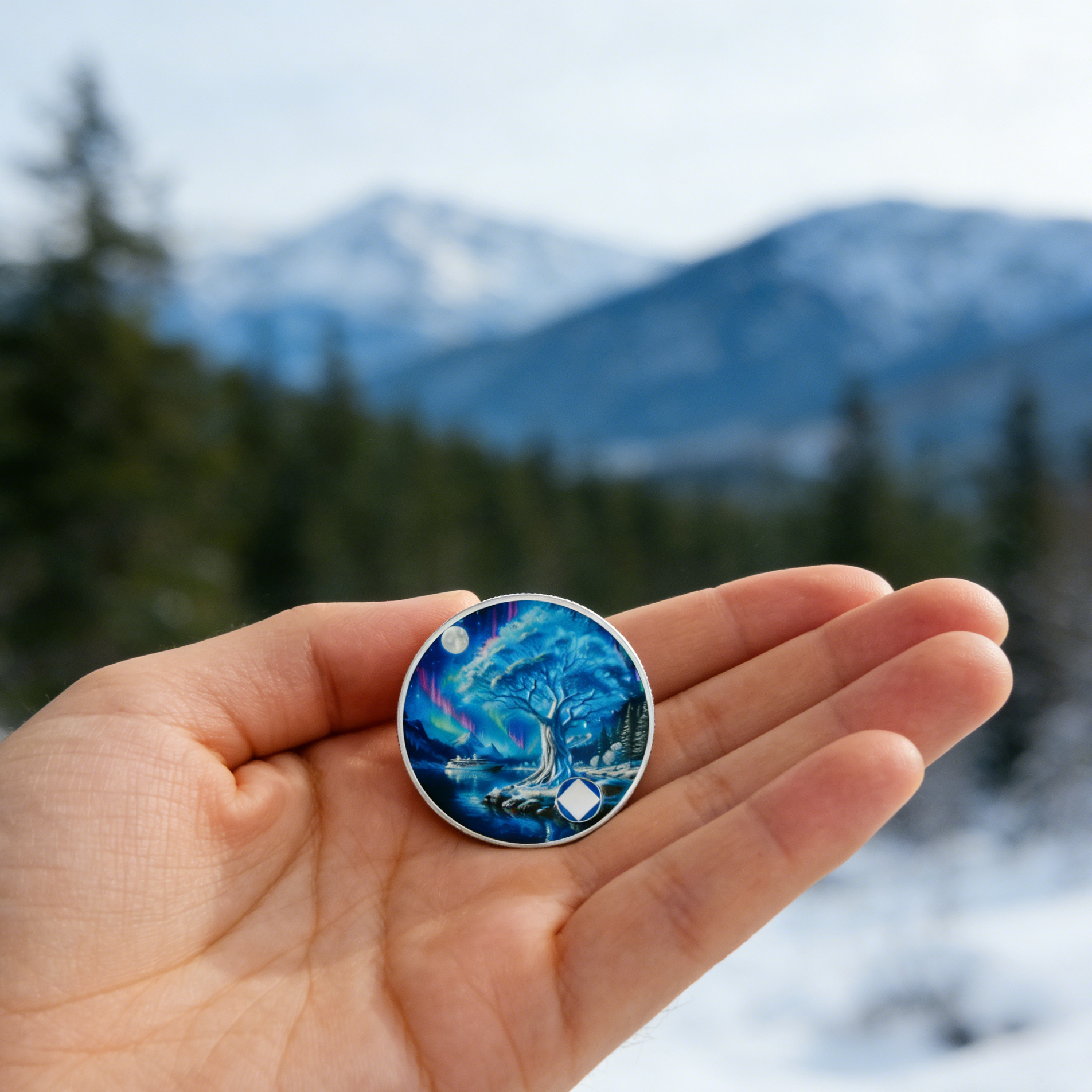 Personalized Aurora Dream Tree NA Recovery Coin mysite