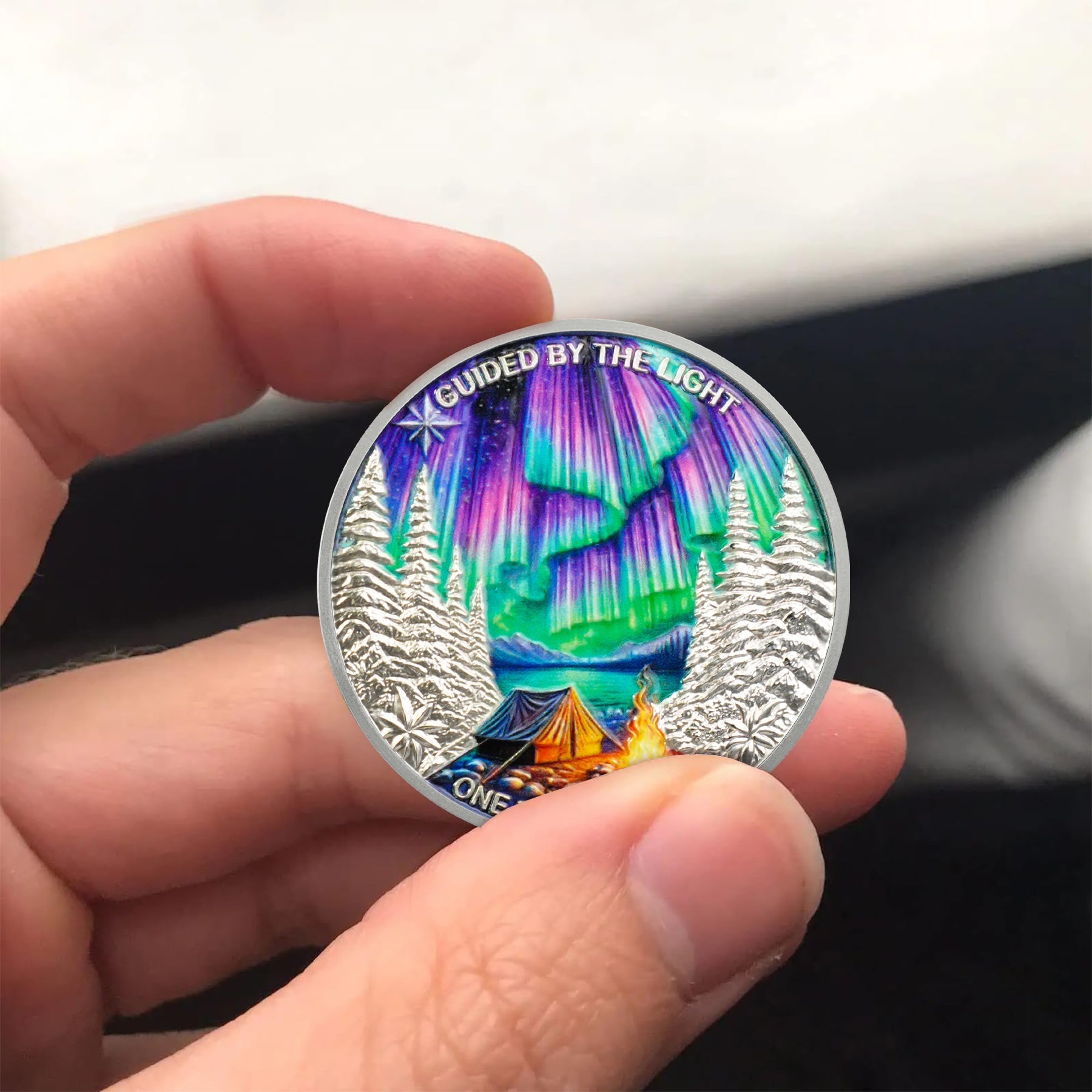 Personalized Aurora Bonfire One Day at a Time Sobriety Coin mysite