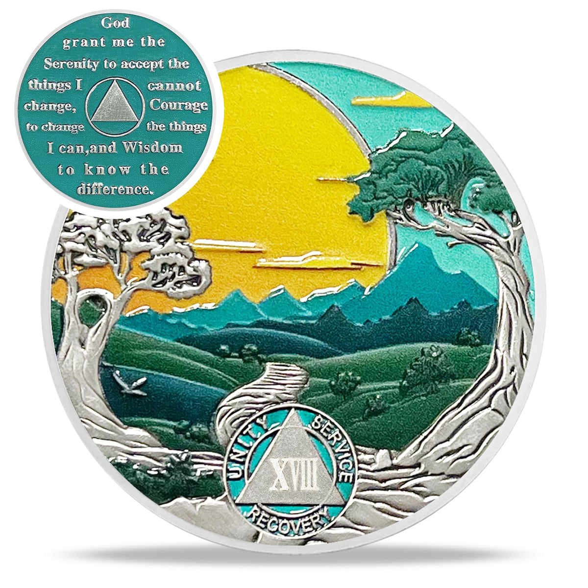 Forest Tree Sobriety Coin Coin With Meaning