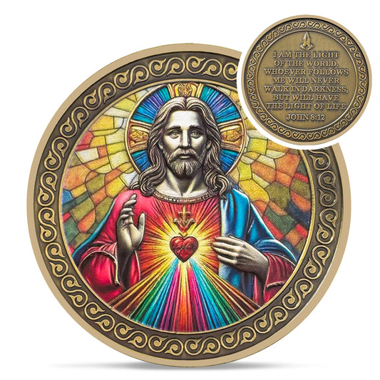 Heart of God Christian challenge coin religious gift