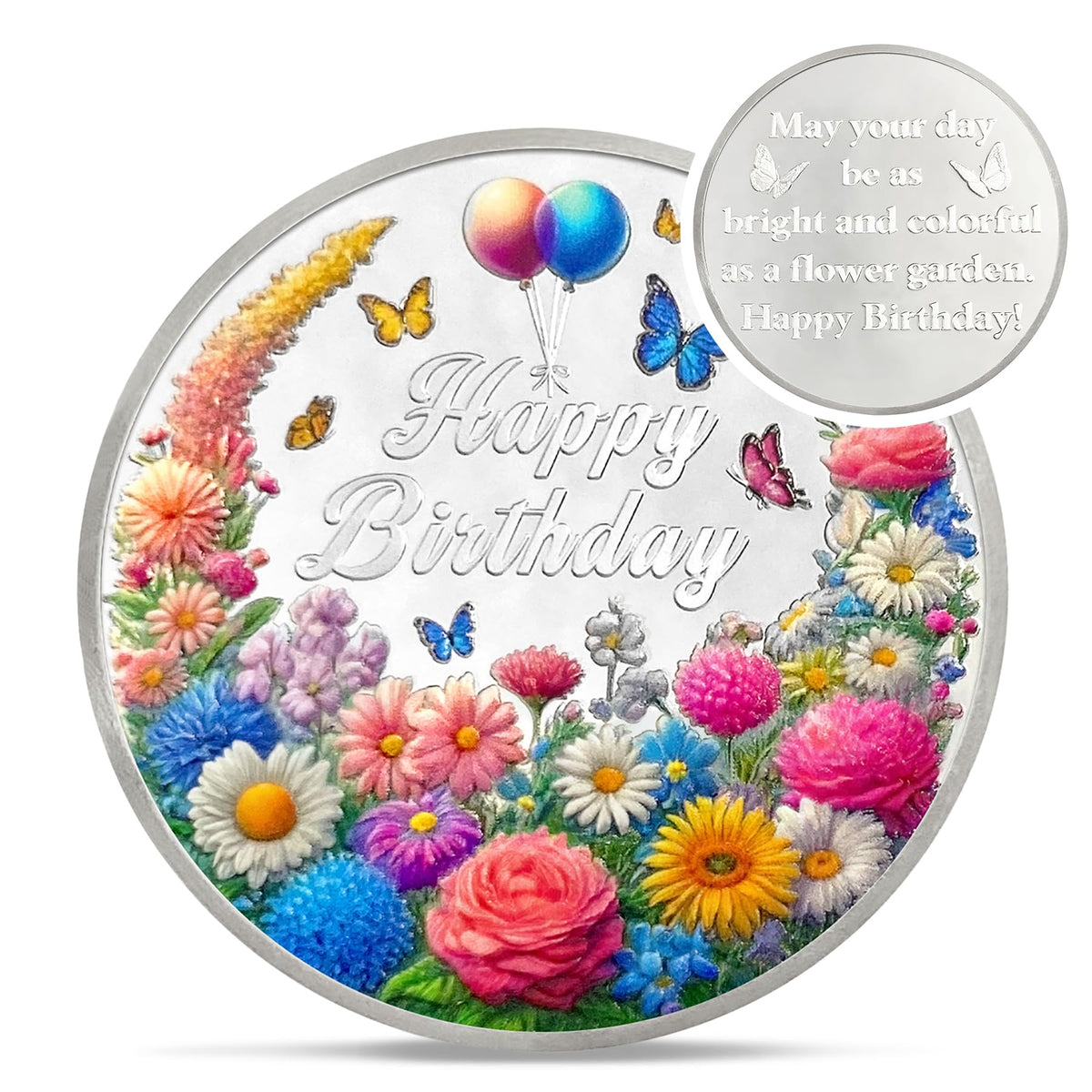 Flower Happy Birthday Coin Coin With Meaning