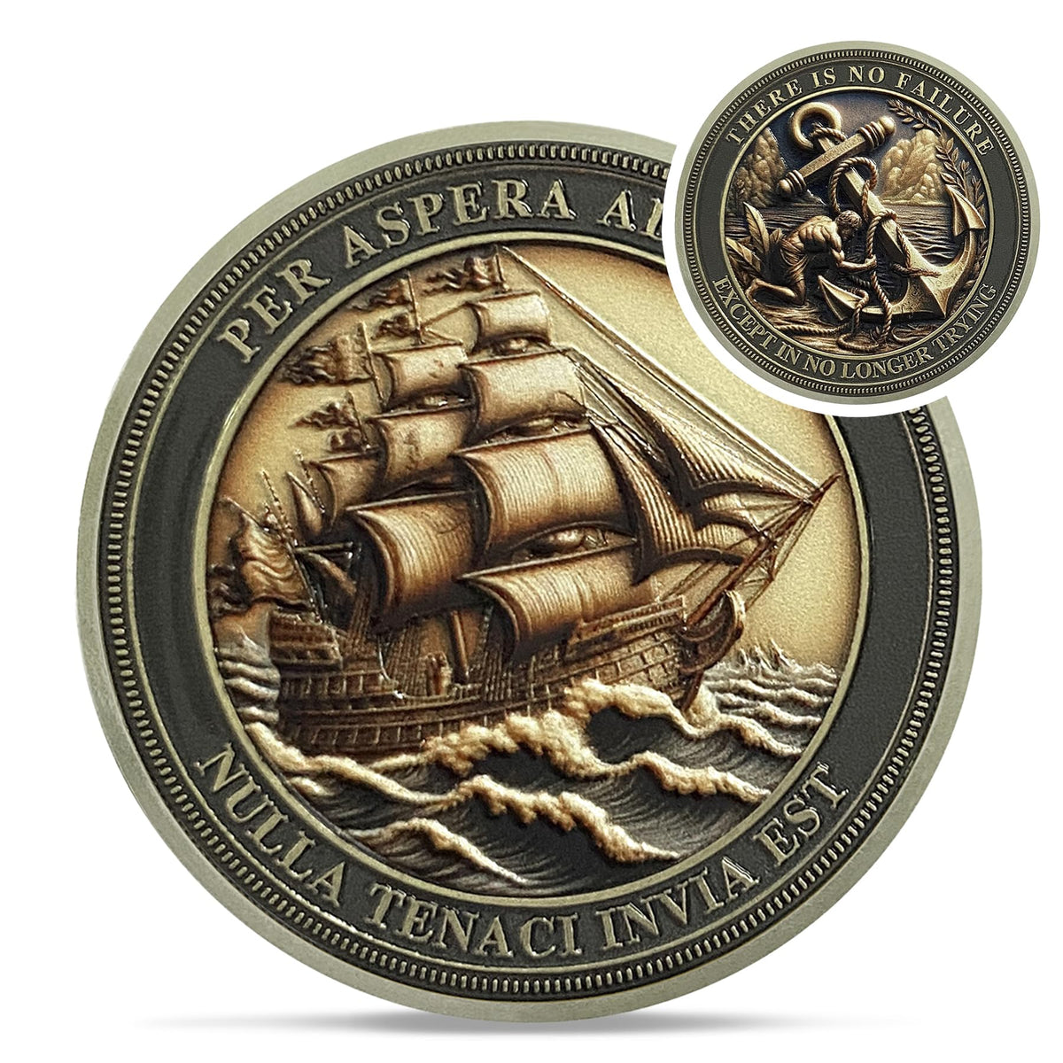 Sailing anchor inspirational challenge coin encouragement gift