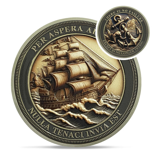 Sailing anchor inspirational challenge coin encouragement gift