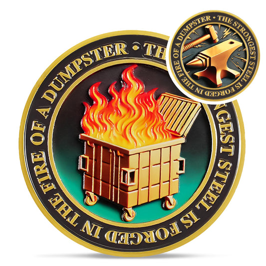 Jian Bian Dumpster Fire Coin Coin With Meaning