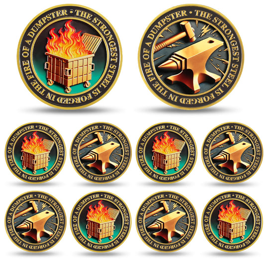 Jian Bian Dumpster Fire Coin Coin With Meaning