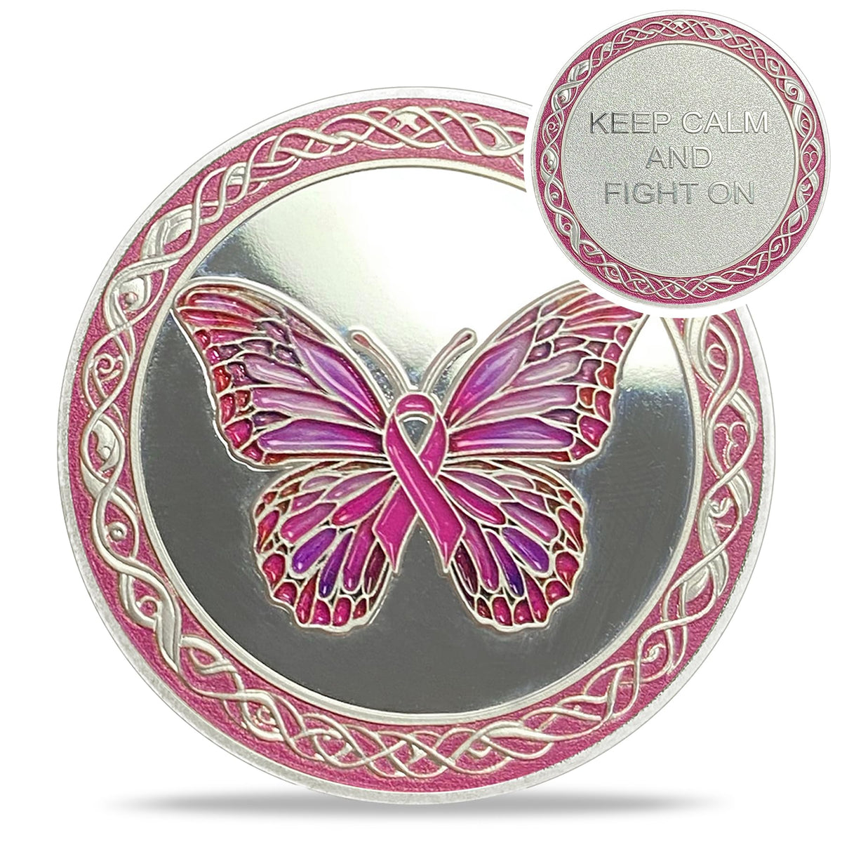 Cancer awareness challenge coin support encouragement gift
