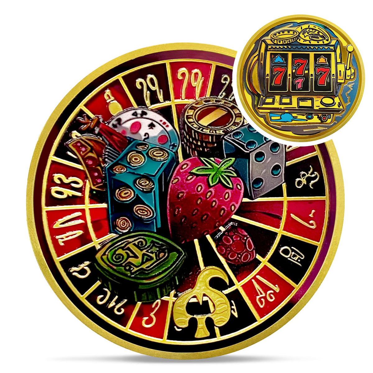 Roulette 777 lucky coin casino good luck token