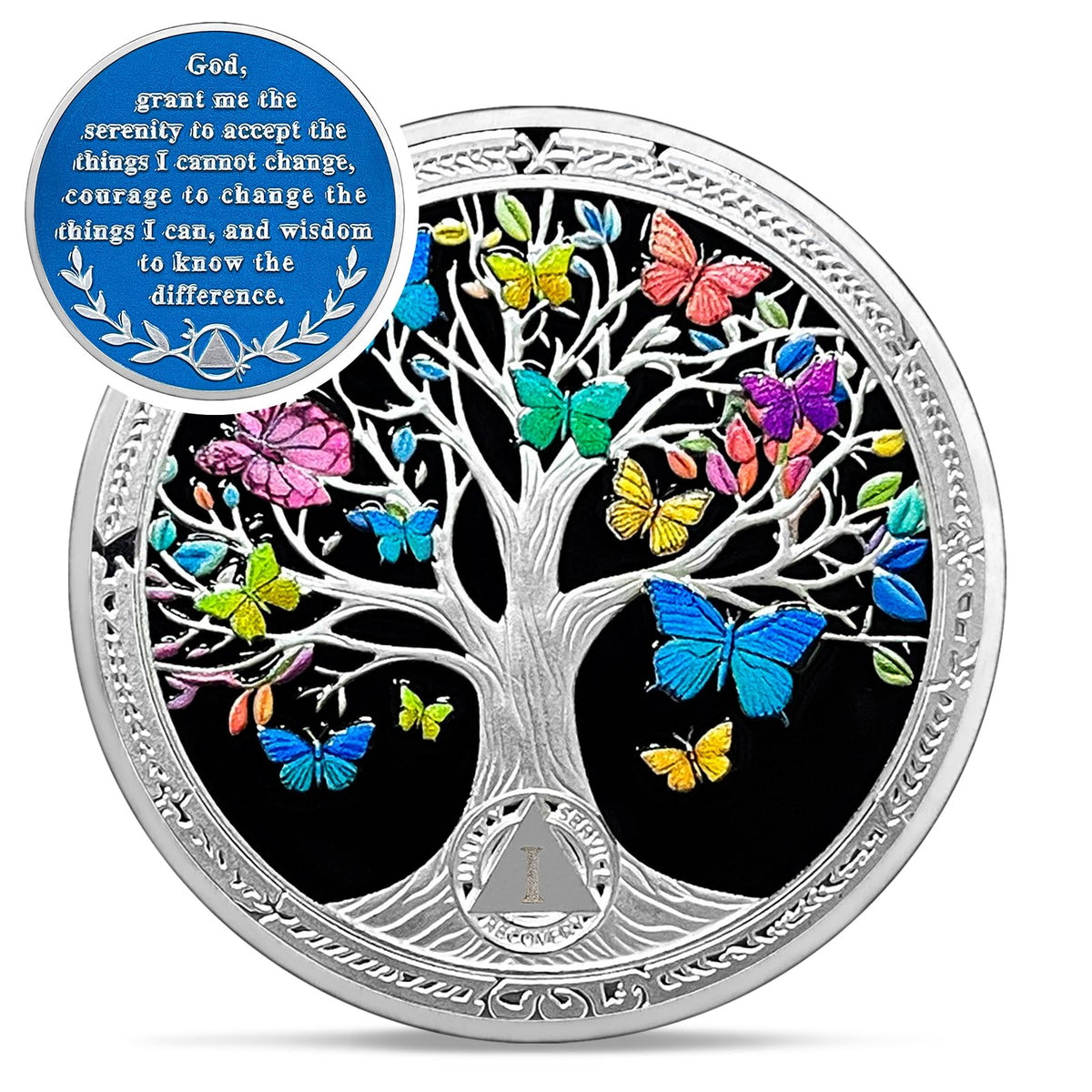 Vintage Tree of Life Sobriety Coin Coin With Meaning