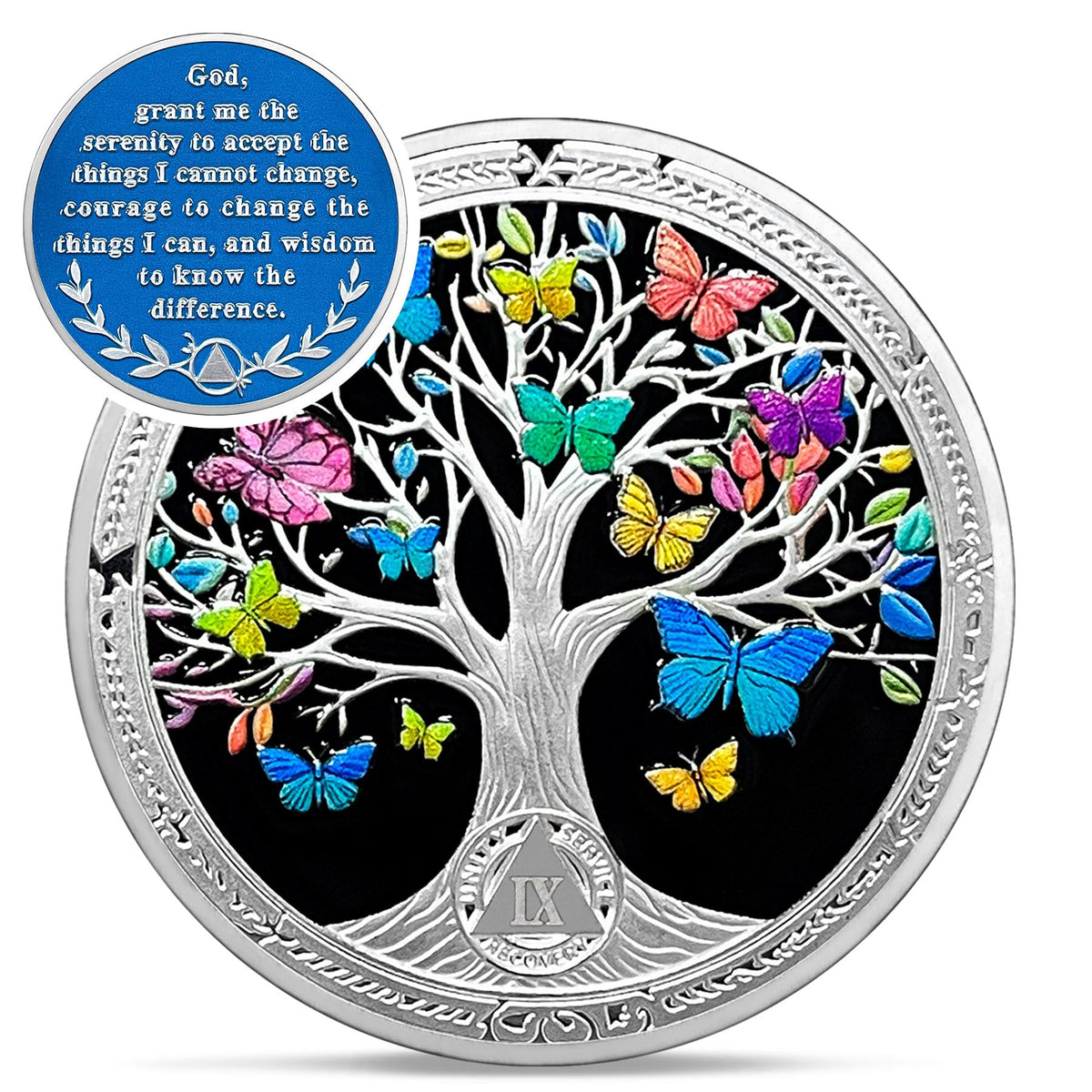 Vintage Tree of Life Sobriety Coin Coin With Meaning