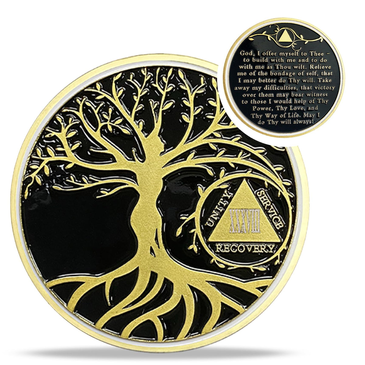 Women Tree of Life Sobriety Coin Coin With Meaning