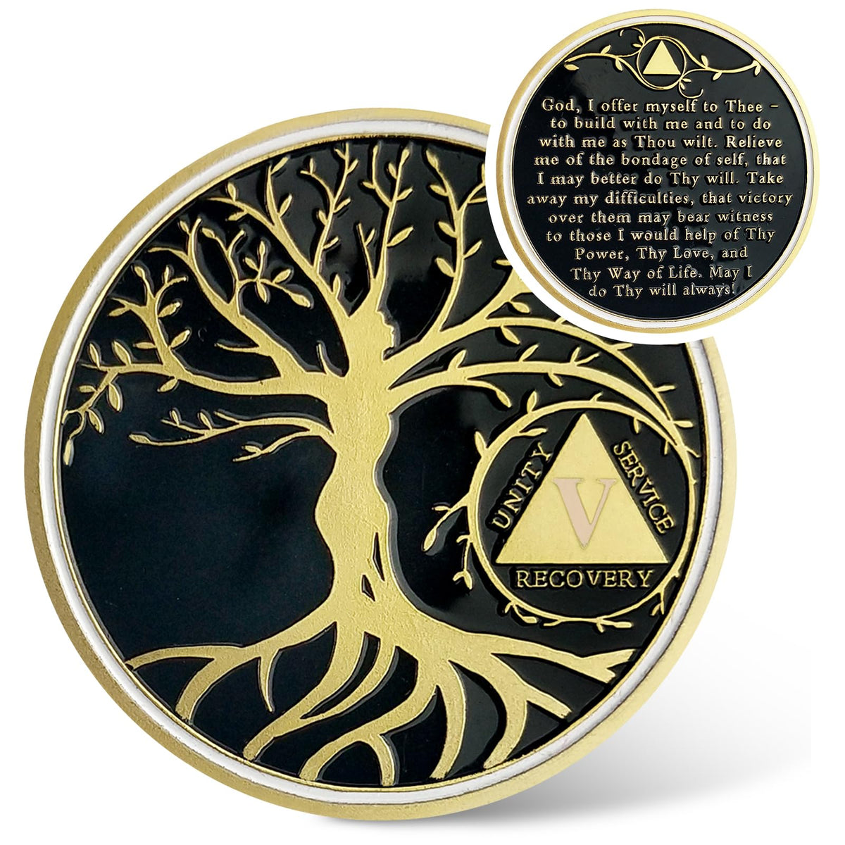 Women Tree of Life Sobriety Coin Coin With Meaning