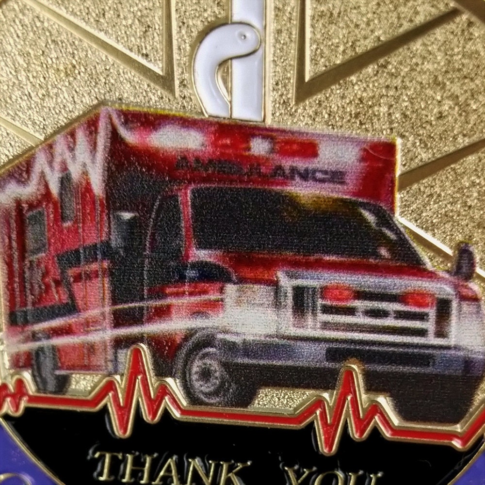 EMS Challenge Coin Paramedic Prayer Collectible Emergency First Aid Worker Gift/gift for Him for father decowoodo