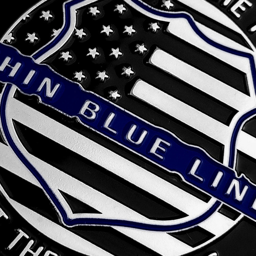 Police LEO Challenge Coin A Thin Blue Line Law Enforcement Officers Collectible/gift for Him for father decowoodo